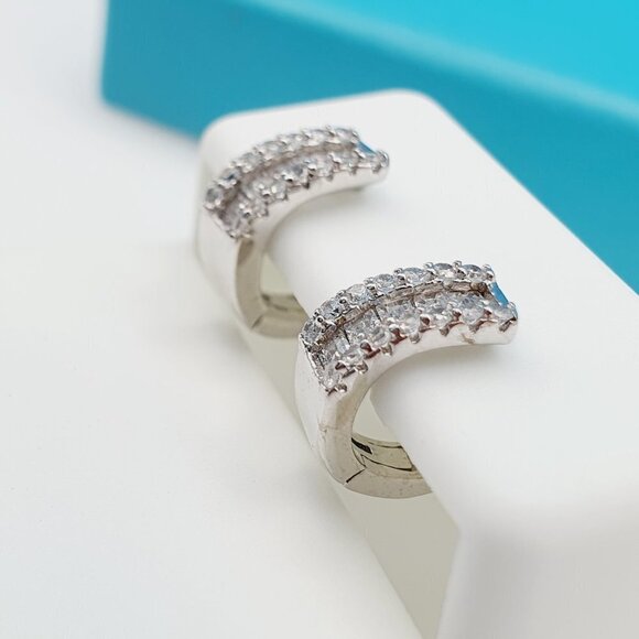 "925 Sterling Silver CZ Beautiful Earrings for Women, 1USPAR4264 - Picture 4 of 11